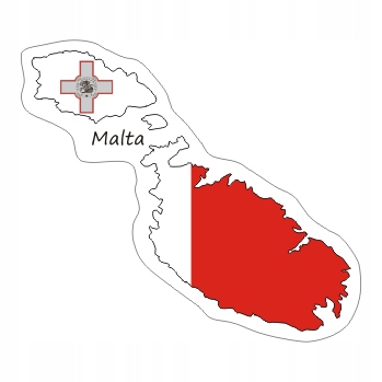 

Naklejka Malta na Walizkę Moto Auto Flaga