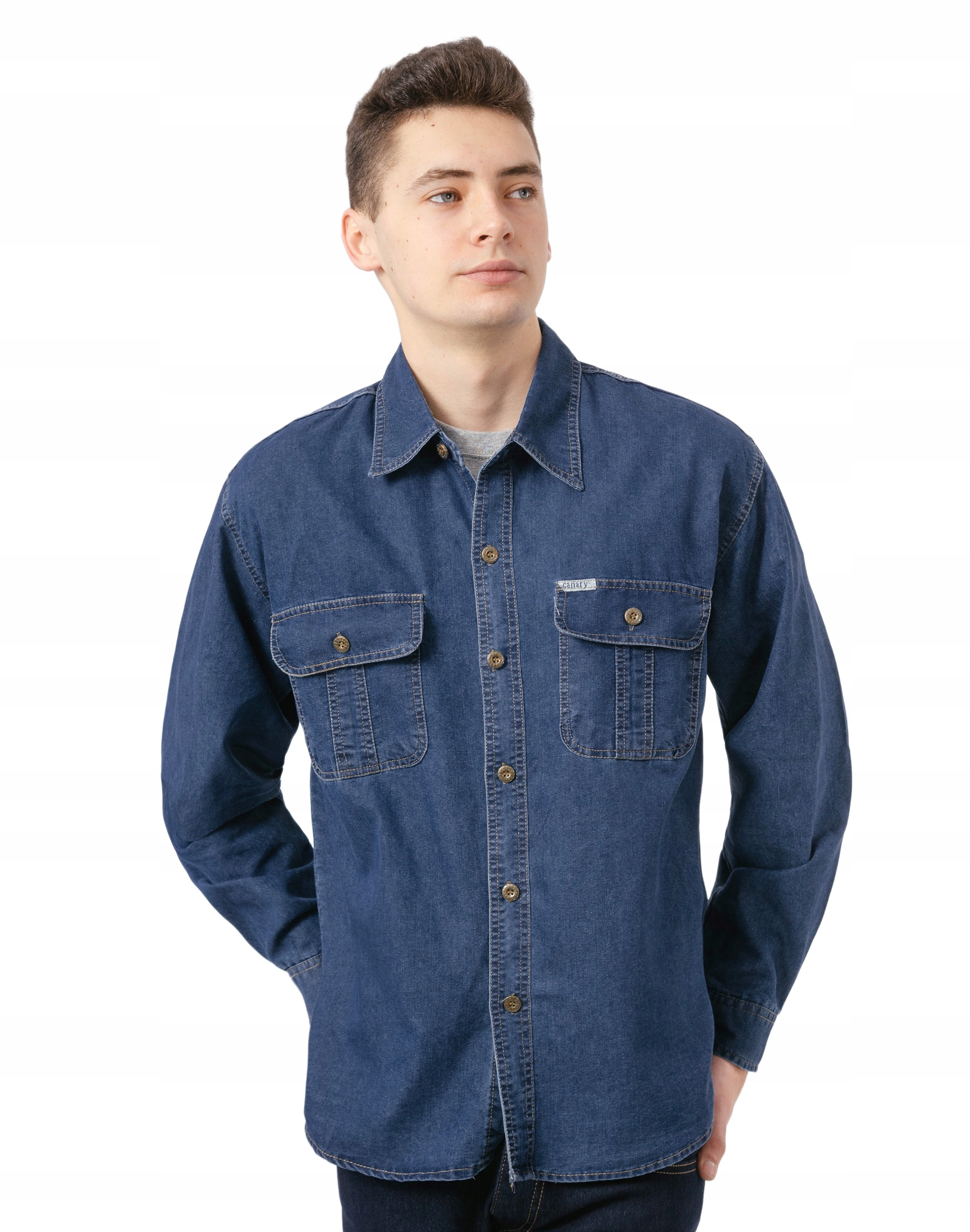

Koszula Męska Jeansowa Dżinsowa Jeans 8052-02 r XL