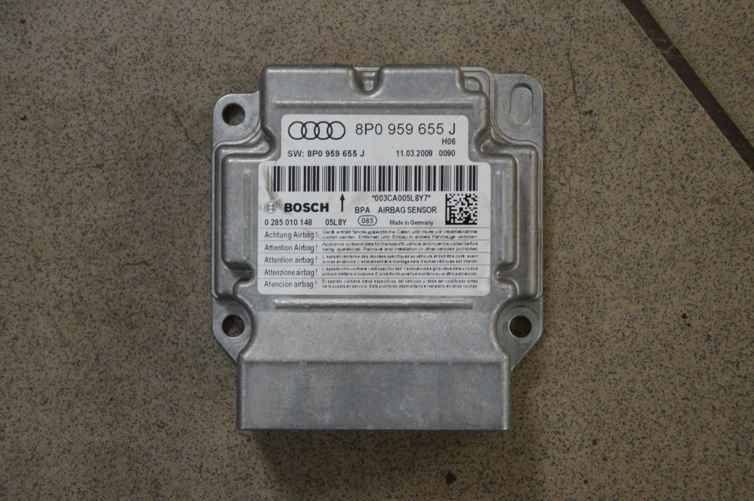 Перепрошивка блока airbag audi