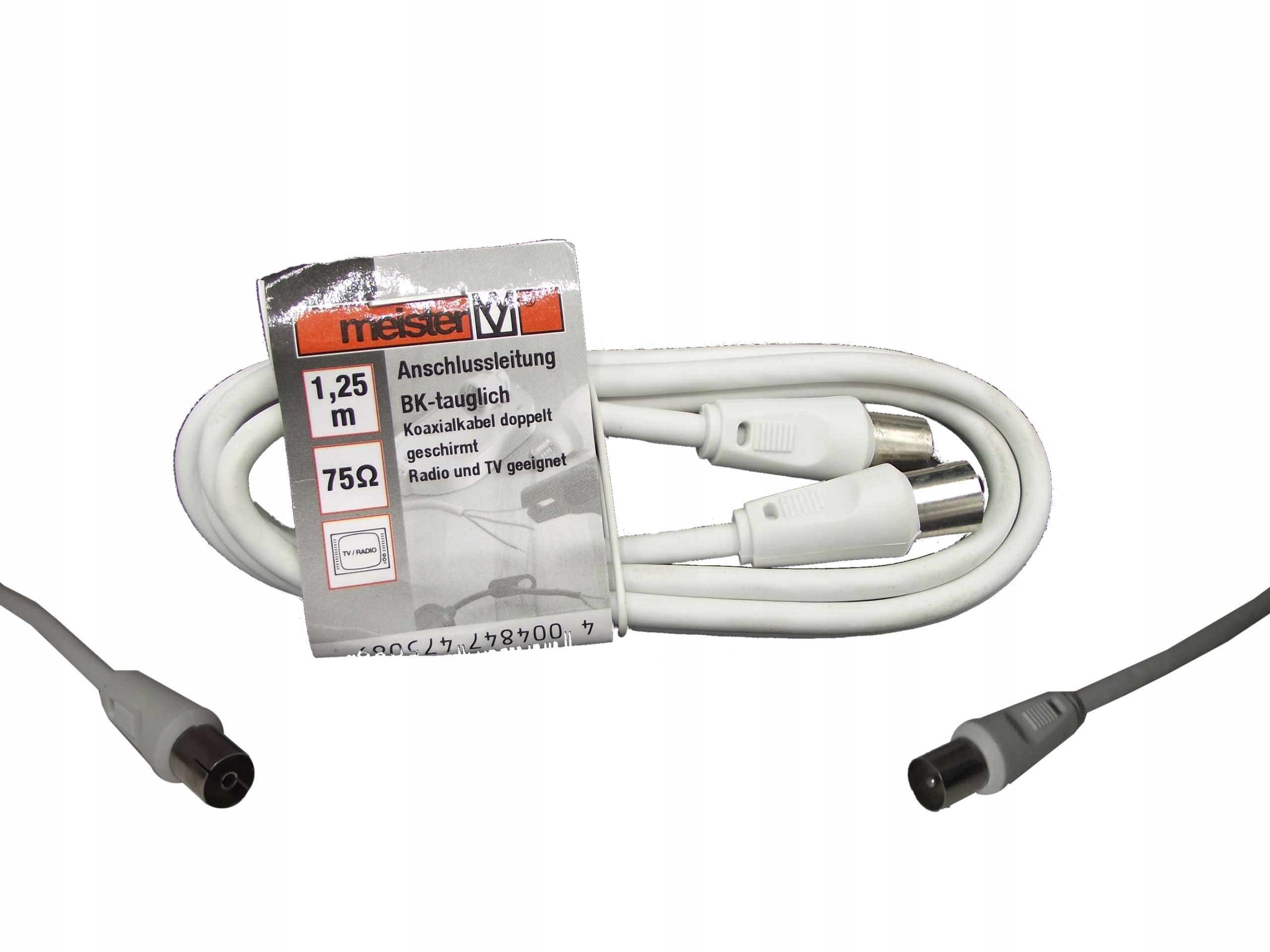 

Kabel antenowy Tv Sat 1,25 m Biały