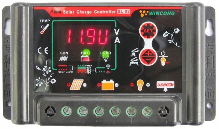 Kontroler Pwm regulator solarny 10A programowalny