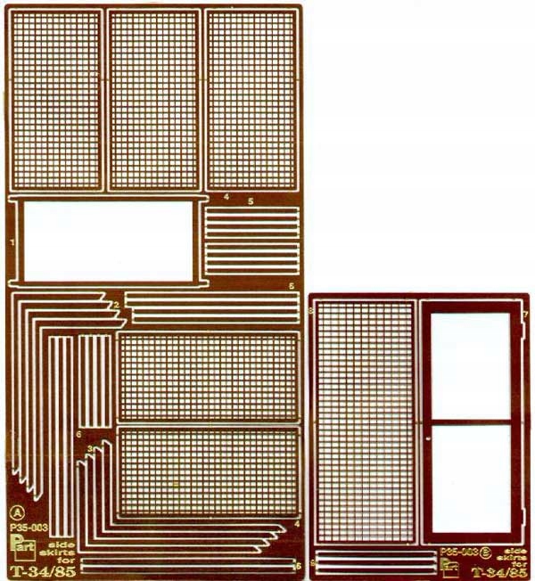 Part P35-003 1/35 T-34/85 boční kryty Berlin 45