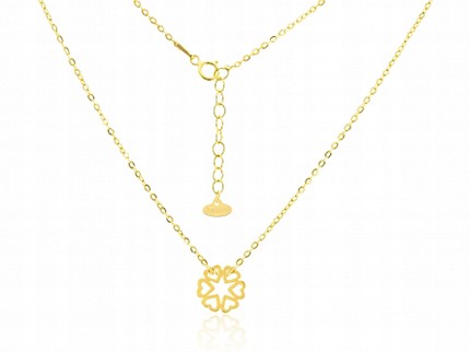 ZŁOTY ŁAŃCUSZEK AŻUROWE SERDUSZKA