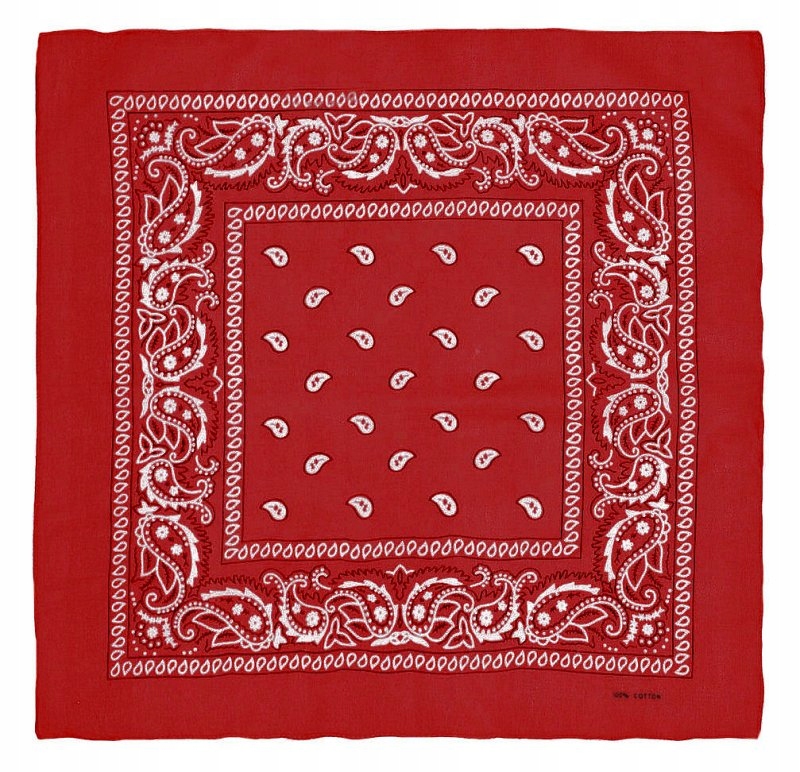 

Bawełniana Bandana, Bandamka Czerwona Paisley