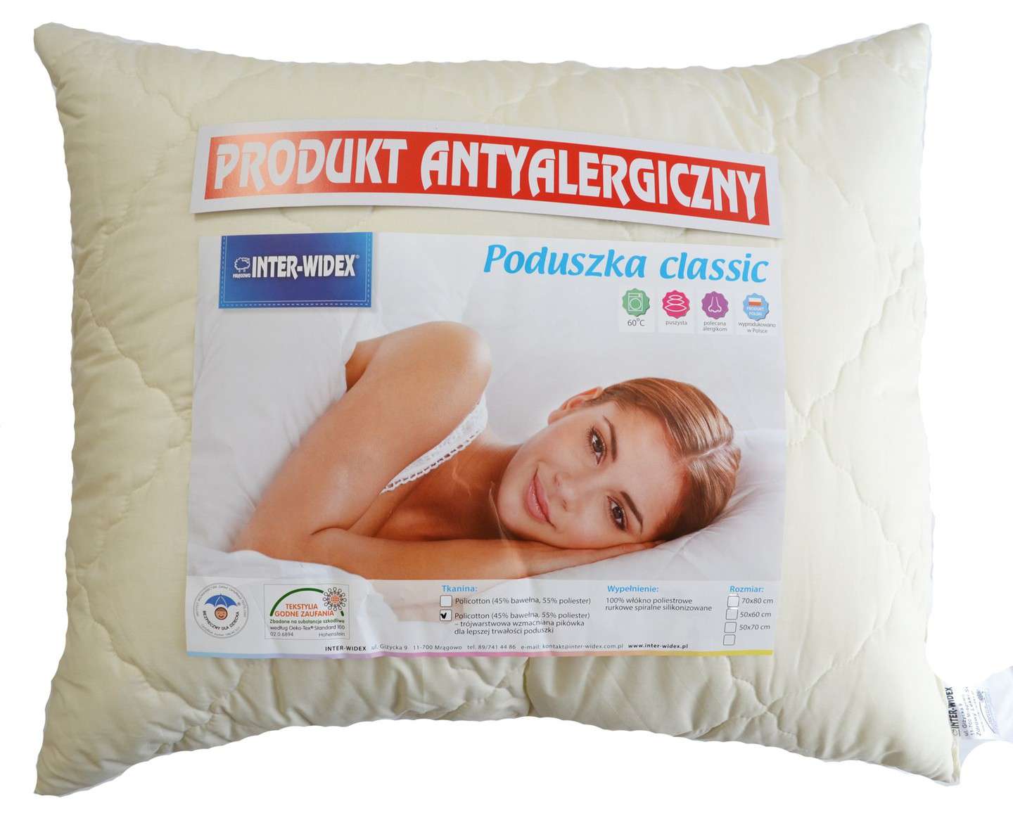 

Poduszka antyalergiczna Inter-widex Classic 70x80