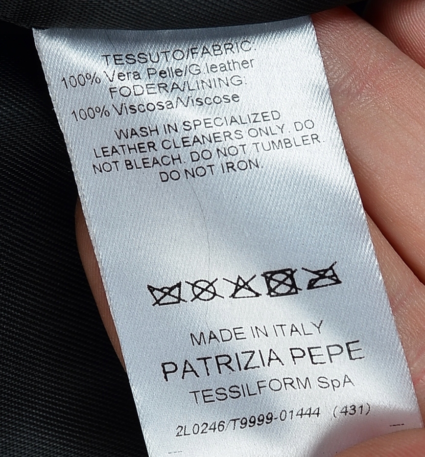 7264KURTKA PATRIZIA PEPE MIĘKKA SKÓRA LUKSUSOWA 36 Wzór dominujący bez wzoru