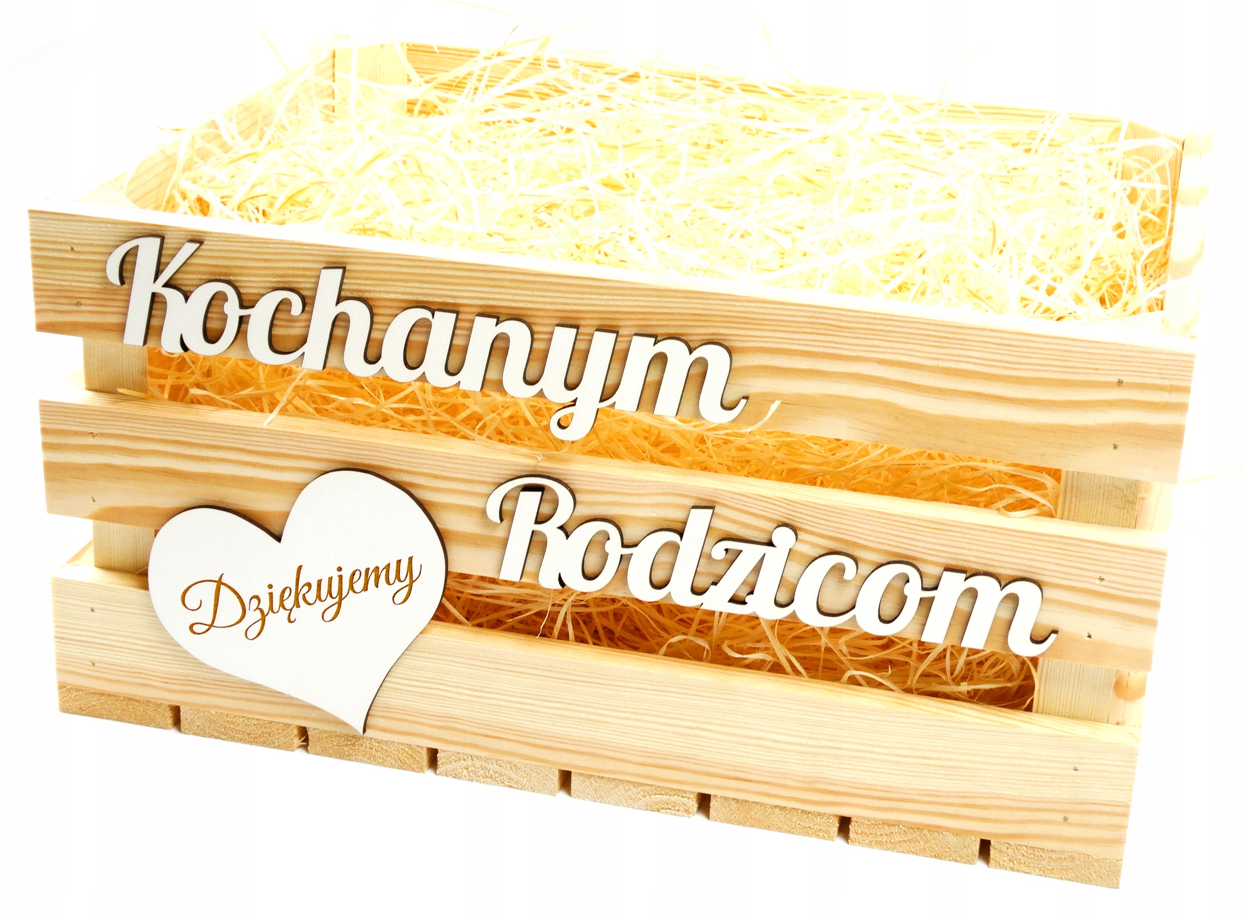 

Podziękowanie Dla Rodziców Skrzynka Ślub Napis XXL