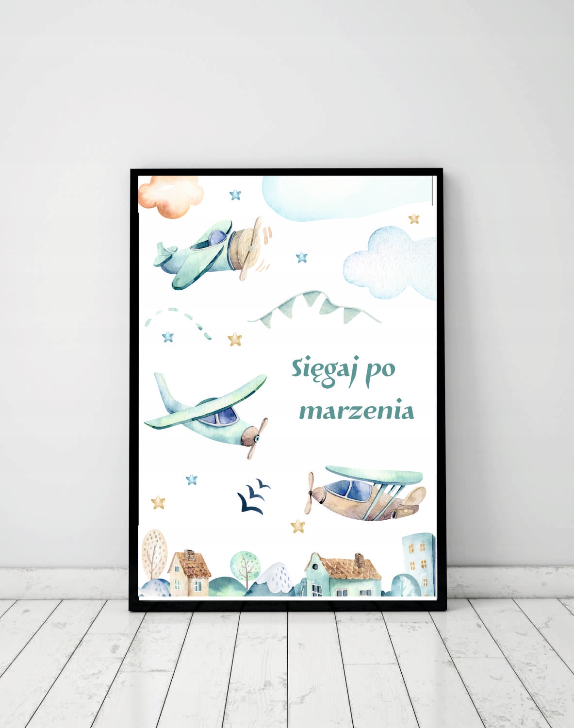 

Plakat na ścianę dla chłopców samoloty