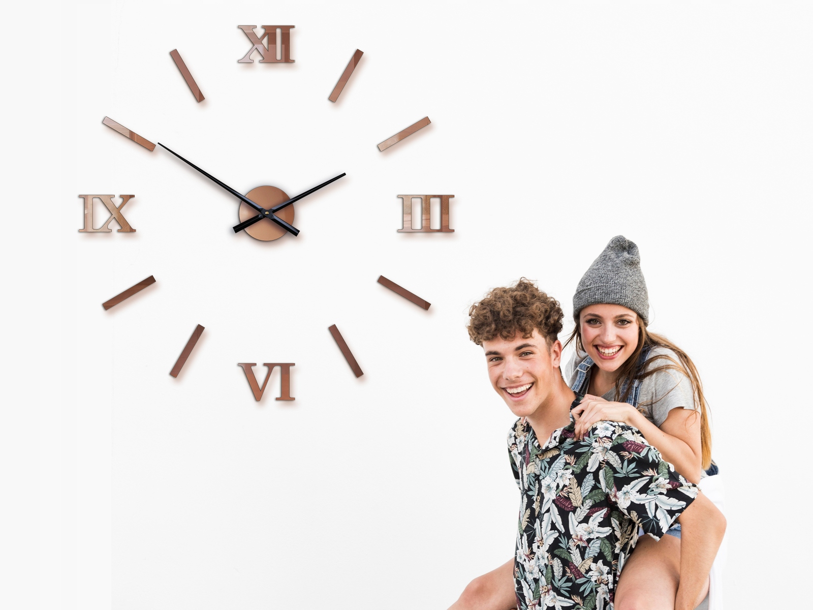 Zegar ścienny RZYMSKIE CYFRY -75 cm! CIEKAWY DIY Marka ModernClock