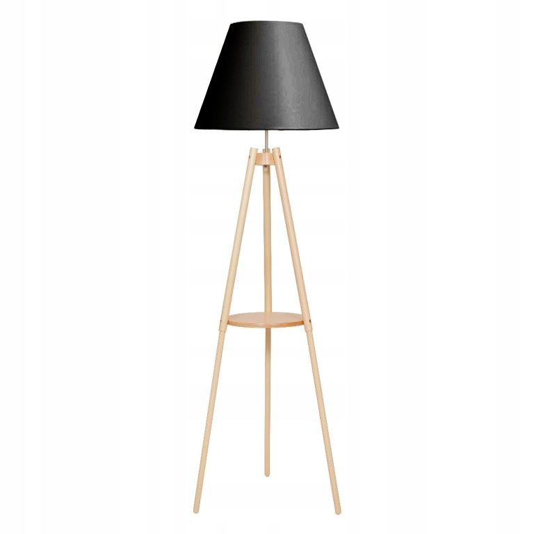 

Lampy,lampa Stojąca Podłogowa LS-20 Drewno Abażur