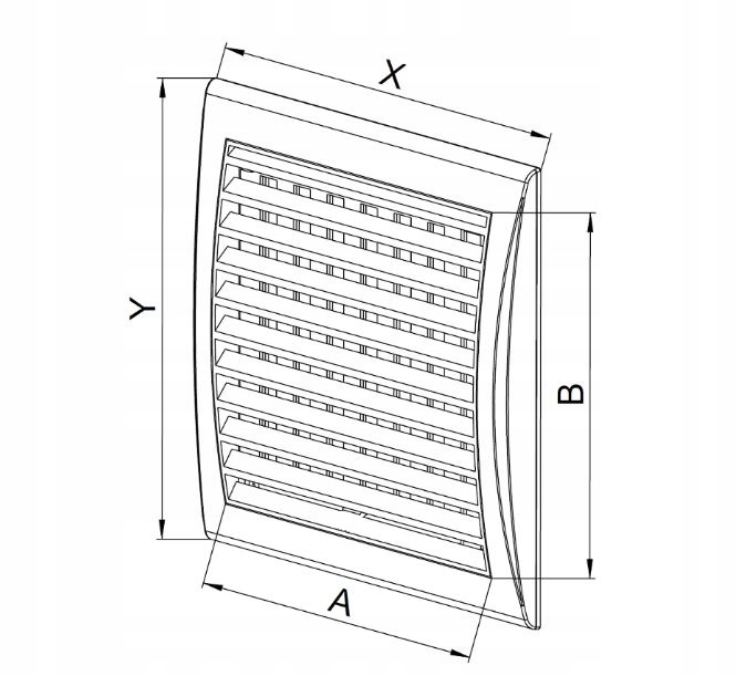 AWENTA OSŁONA WENTYLACYJNA KRATKA TL 1 14x14 BIAŁA Kolor dominujący biały