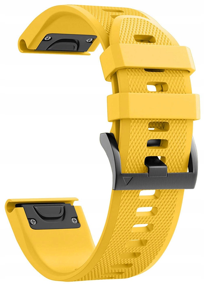 ŻÓŁTY Silikonowy Pasek Garmin FENIX 7 Solar Kolor żółty