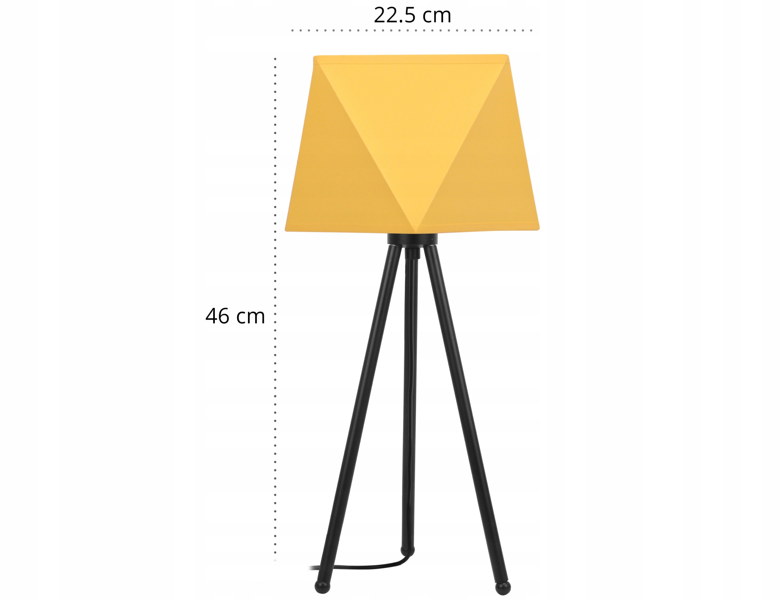 LAMPKA NOCNA BIURKOWA - ABAŻUR DIAMENT - TRÓJNÓG Maksymalna moc pojedynczego źródła światła 60 W