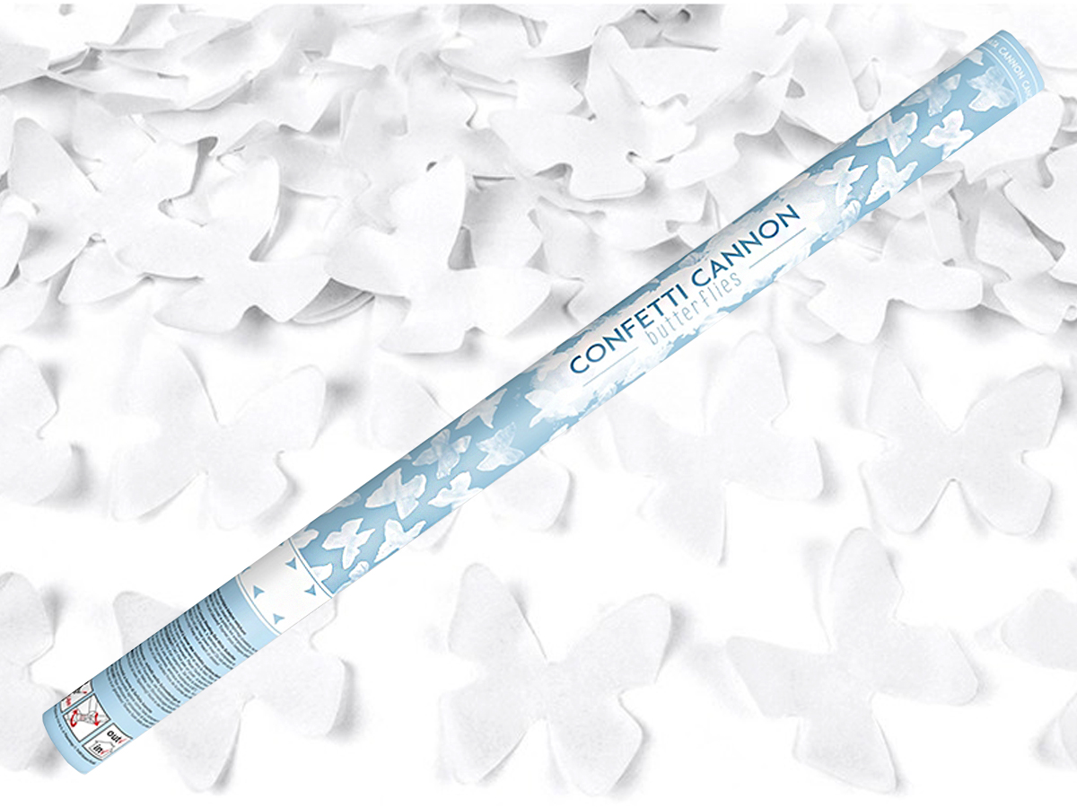 TUBY STRZELAJĄCE konfetti PŁATKI RÓŻ 80 CM motylki