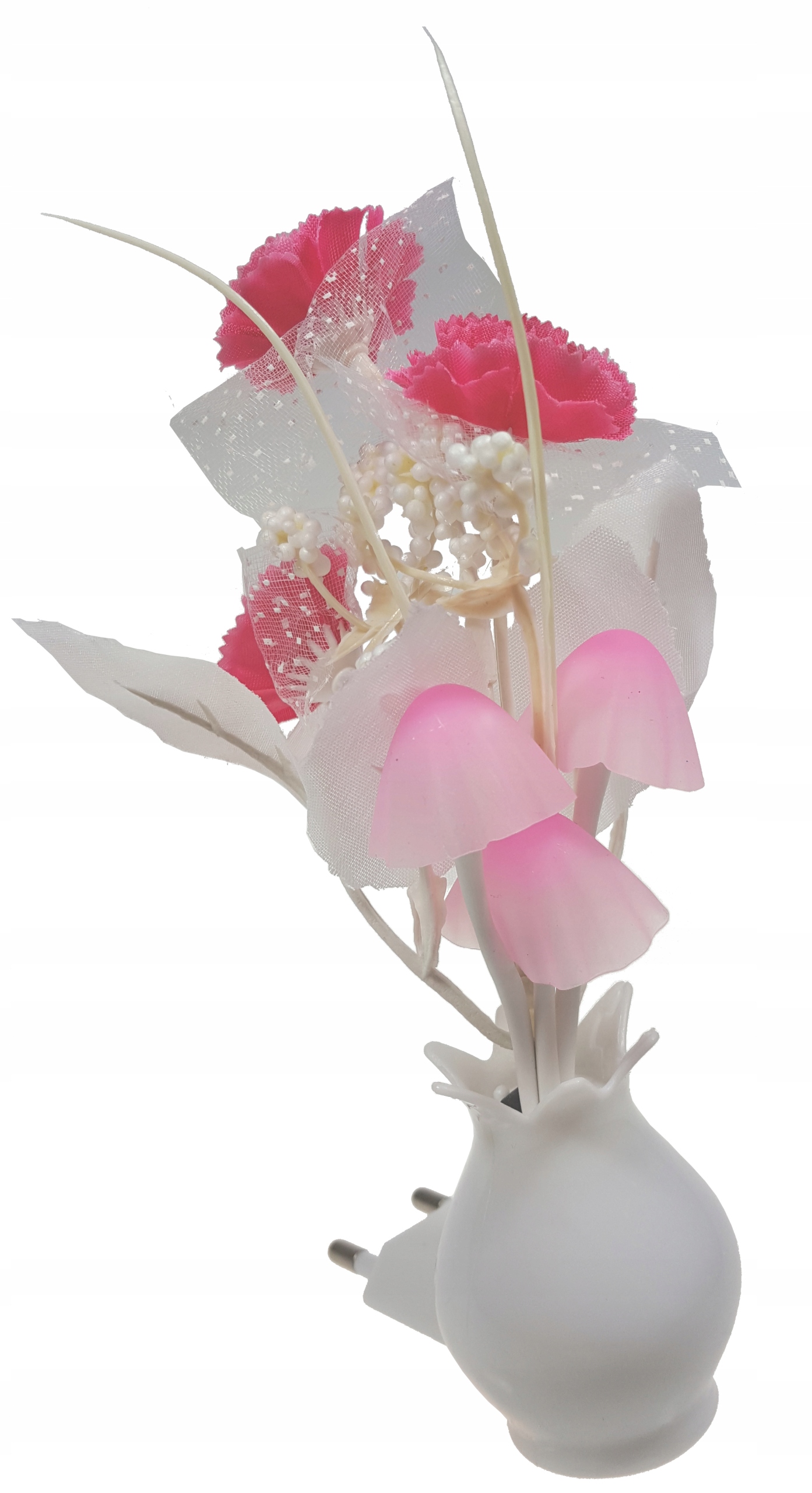 LAMPKA LED GRZYBKI GOŹDZIKI czujnik zmierzchu