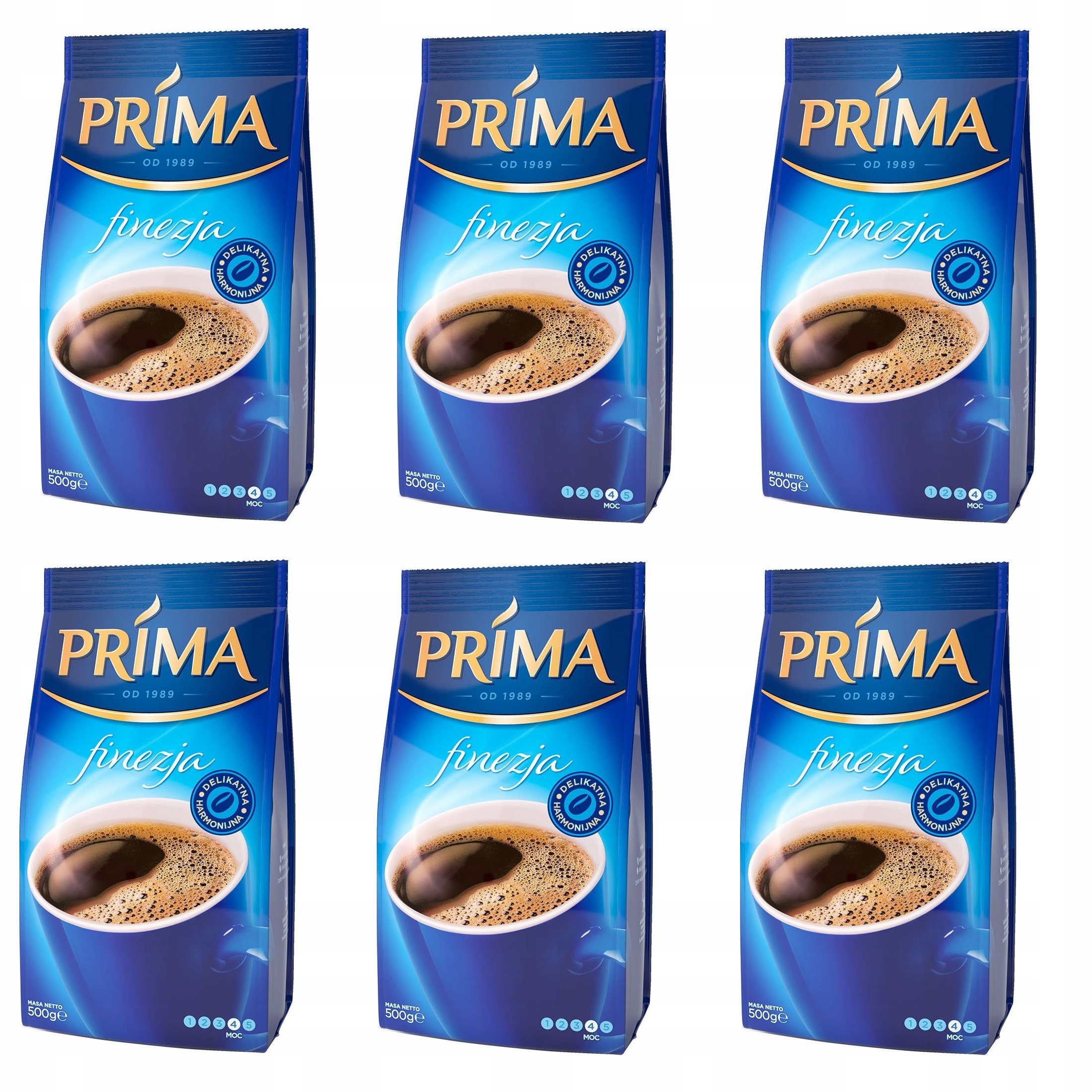 Prima Finezja Mletá káva 500 g x 6 kusů
