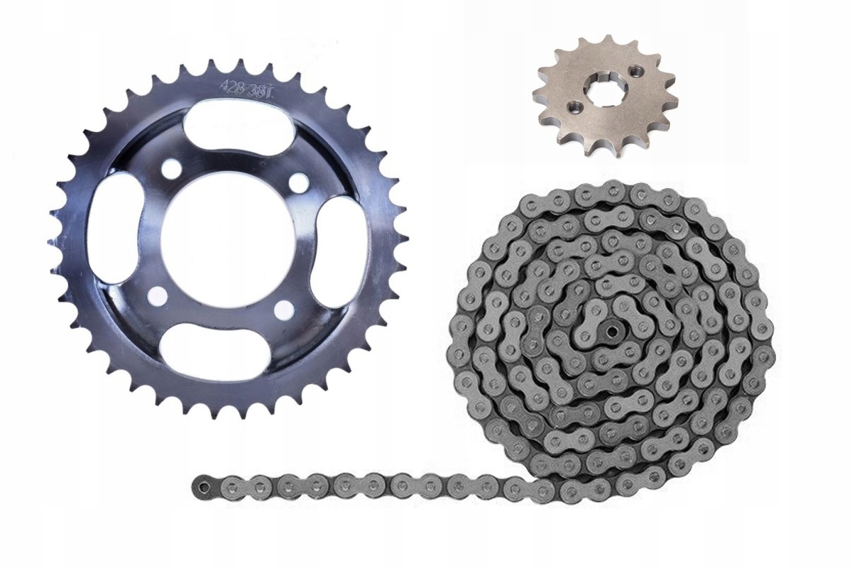 ZQ00230RZK7002428 - НАБОР ПРИВОДНЫХ ЦЕПЕЙ ROMET ZETKA 125 ZK