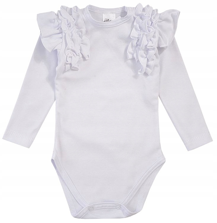 

Białe Body Falbanki Chrzest 92 L02B