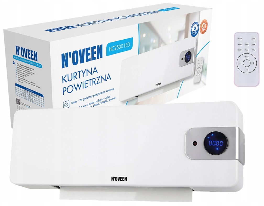 

Kurtyna Powietrzna Grzewcza HC2500 Pilot Led timer
