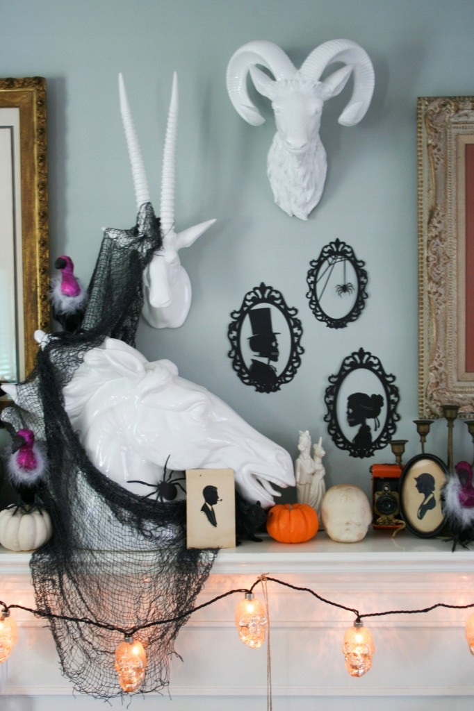 HALLOWEEN PANI KOŚCIOTRUP PORTRET NA ŚCIANĘ Materiał inny