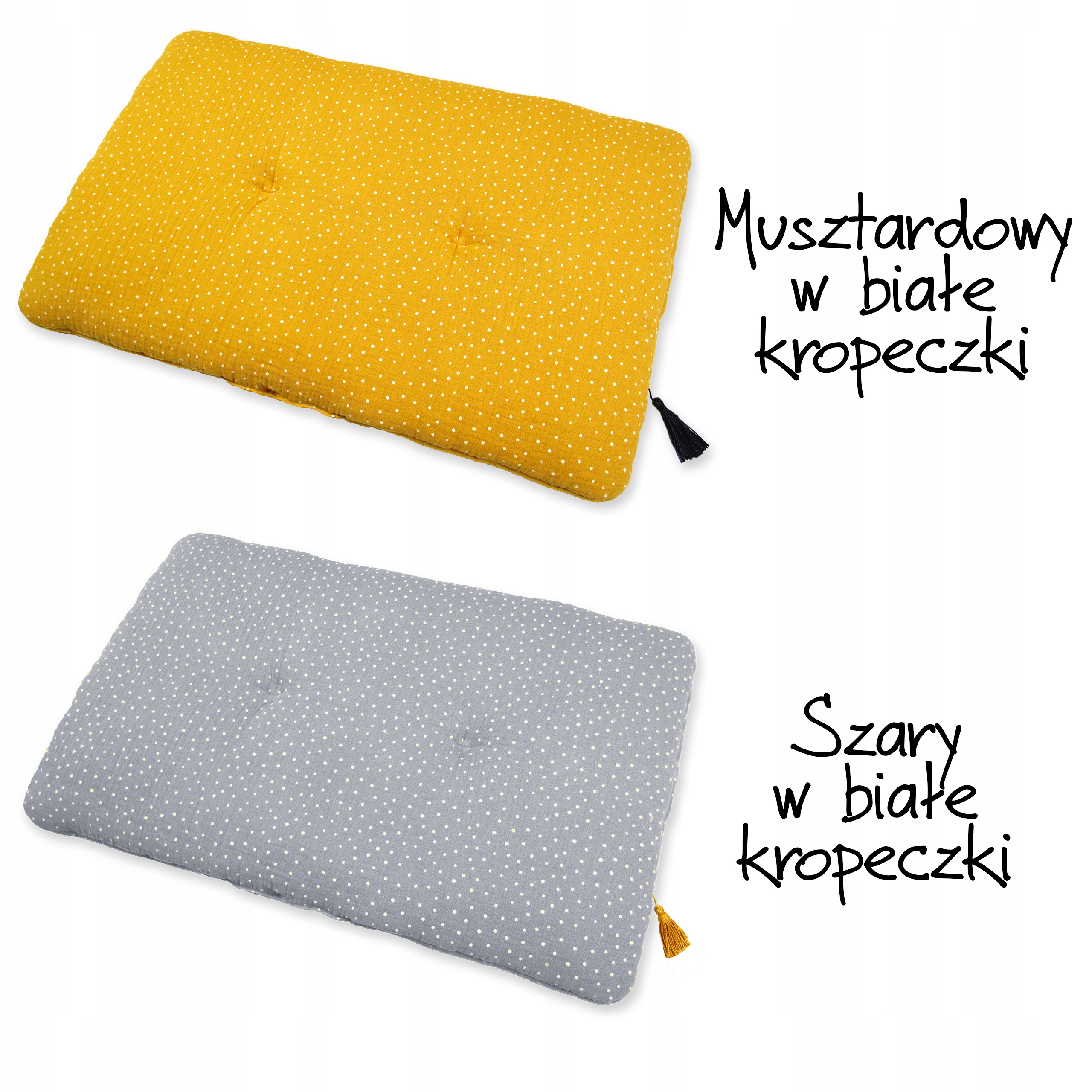 Poduszka MUŚLINOWA __ Frędzelki __ 40x60 PIKOWANA Kod producenta 11