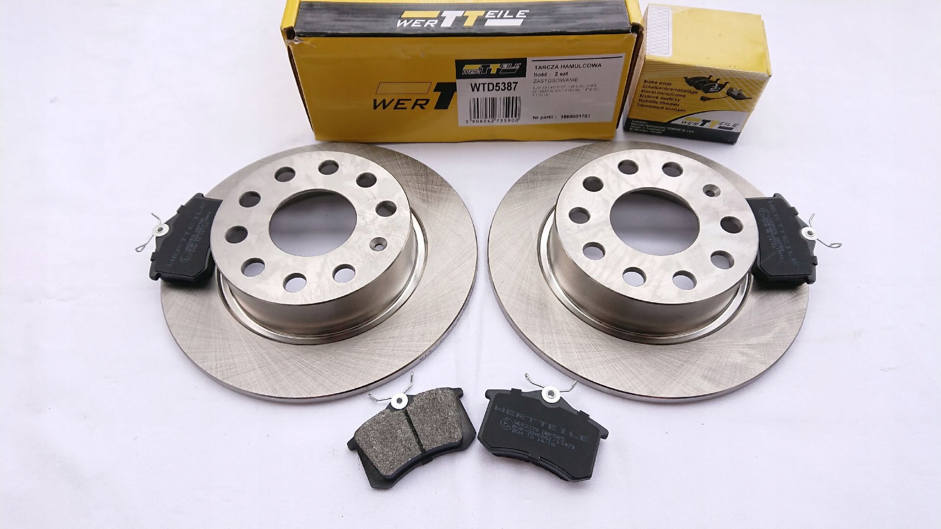 TARCZE HAMULCOWE KLOCKI TYL VW CADDY III GOLF VI