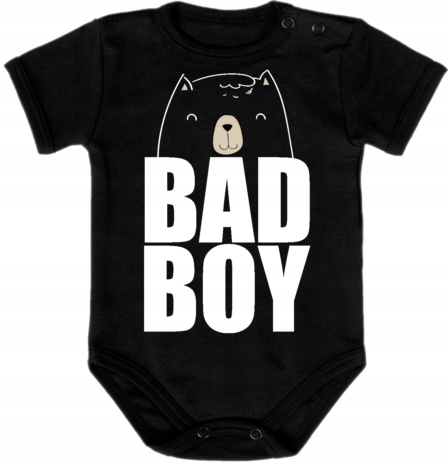 

Body z krótkim rękawem napisy Bad boy r. 62