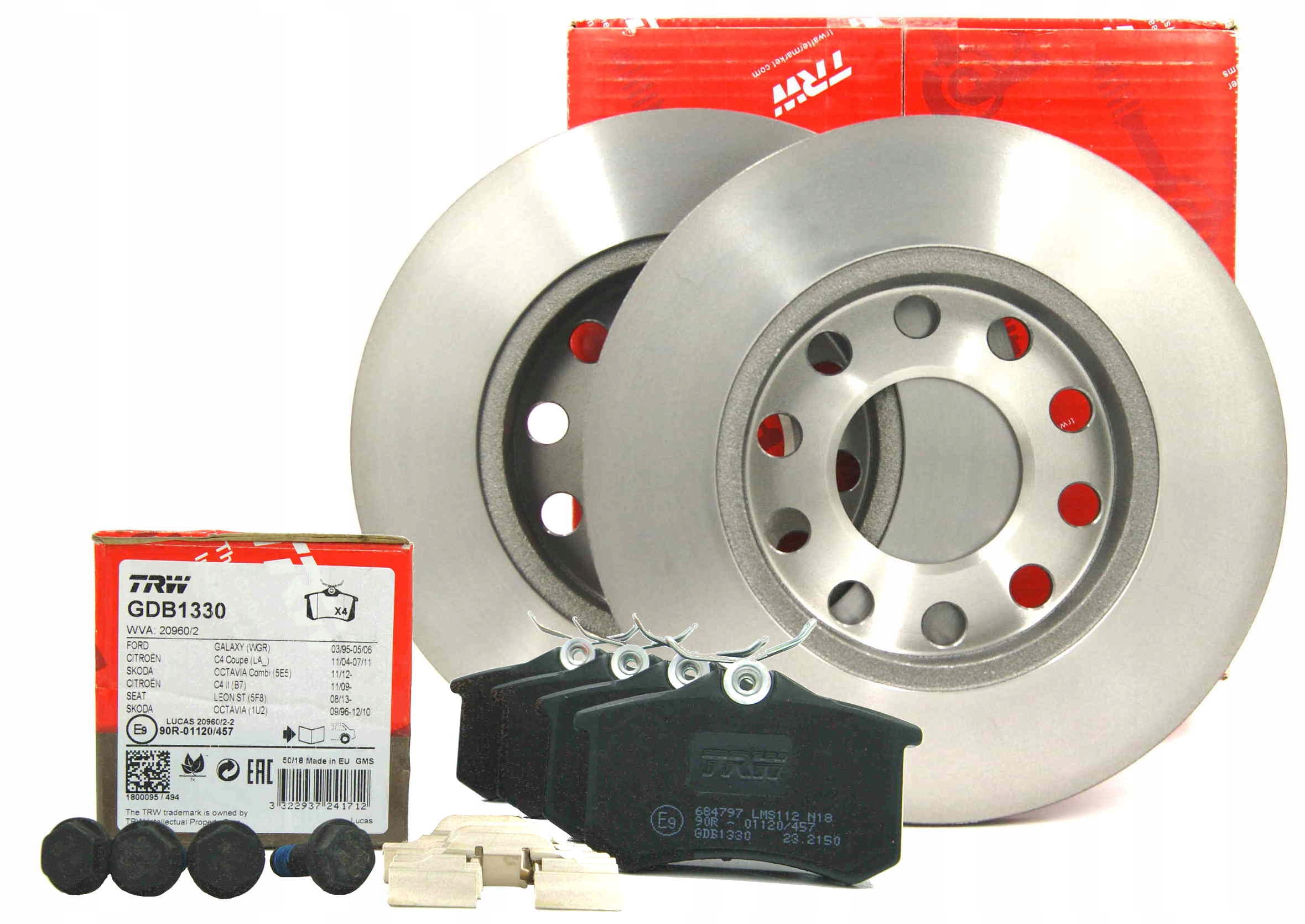 

Trw Tarcze+klocki Tył Do Audi A4 B6 B7 Exeo 245MM
