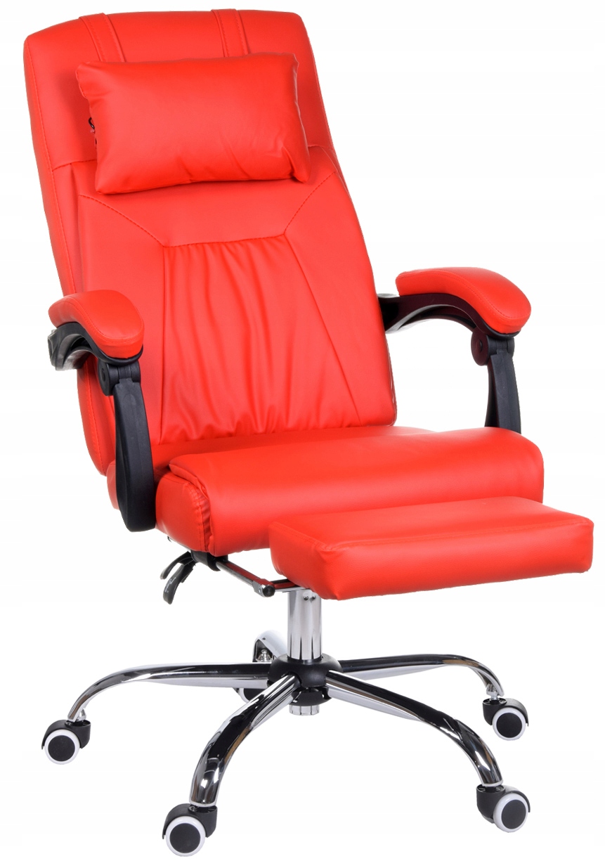 Kancelárska stolička s stupačky červená MASÁŽ
