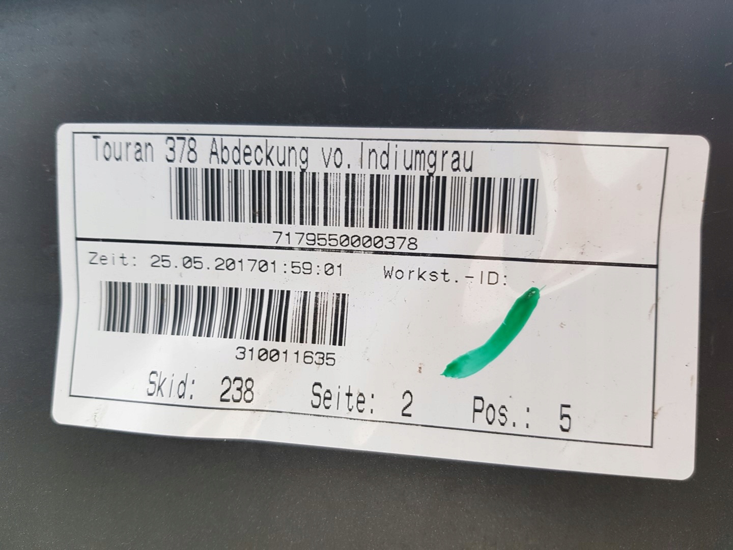 bumper front VW TOURAN II 15- 5TA PDC washers