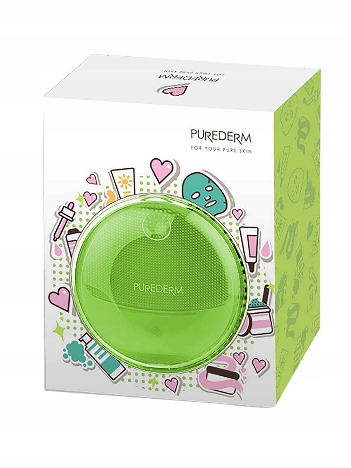 PUREDERM silikonowa szczoteczka soniczna ZIELONA