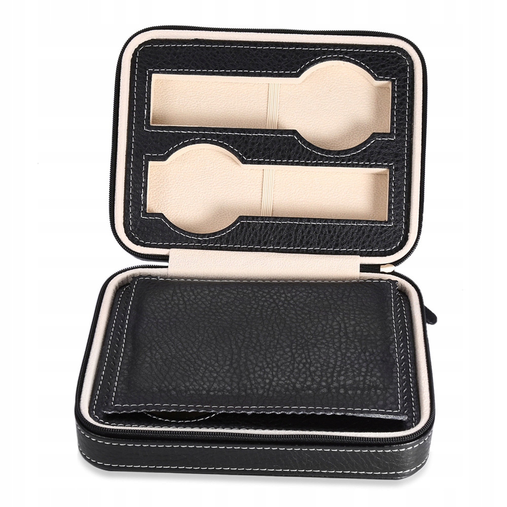 ETUI PODRÓŻNE NA 4 ZEGARKI CZARNE ORGANIZER PUDEŁKO TORBA PODRÓŻNA C10 Kod producenta EX-C10