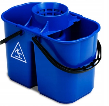 TTS - WIADRO DWUKOMOROWE NIEBIESKIE FOX 8+6 L