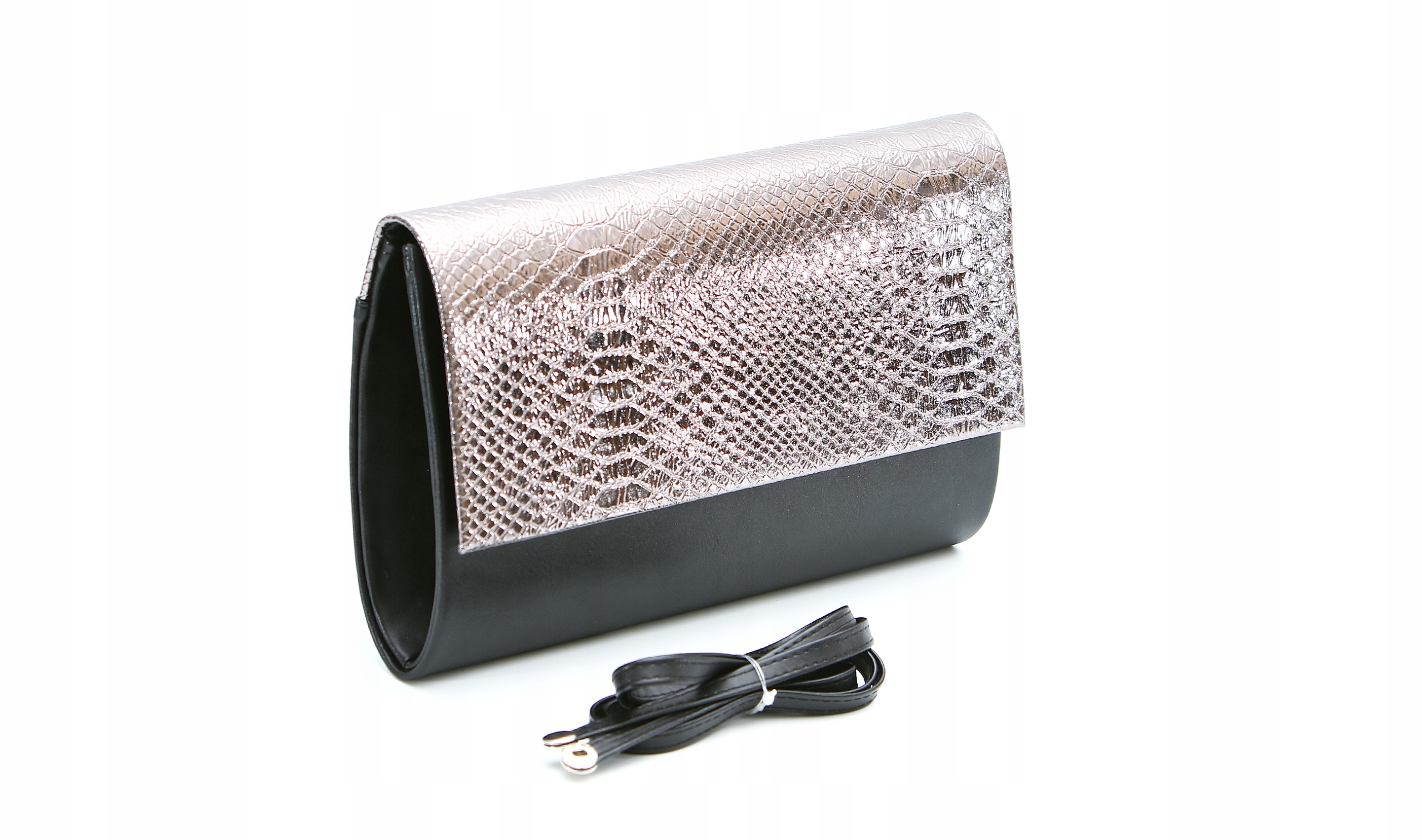 

Duża Elegancka Torebka Kopertówka Pasek Eco Skóra