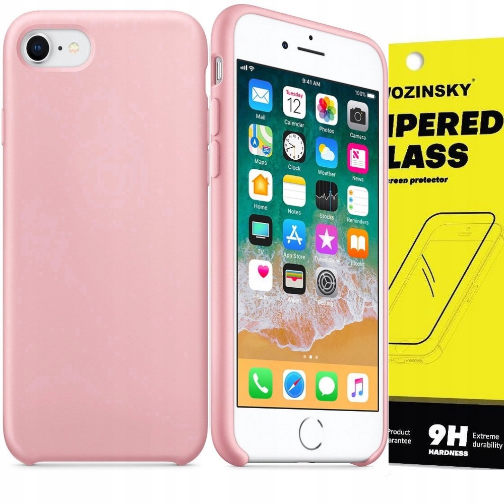 

Etui Obudowa Silikonowe Do Iphone 8/ 7 + Szkło