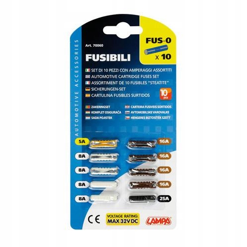 

Zestaw Bezpieczników Samochodowych Cylindrycznych