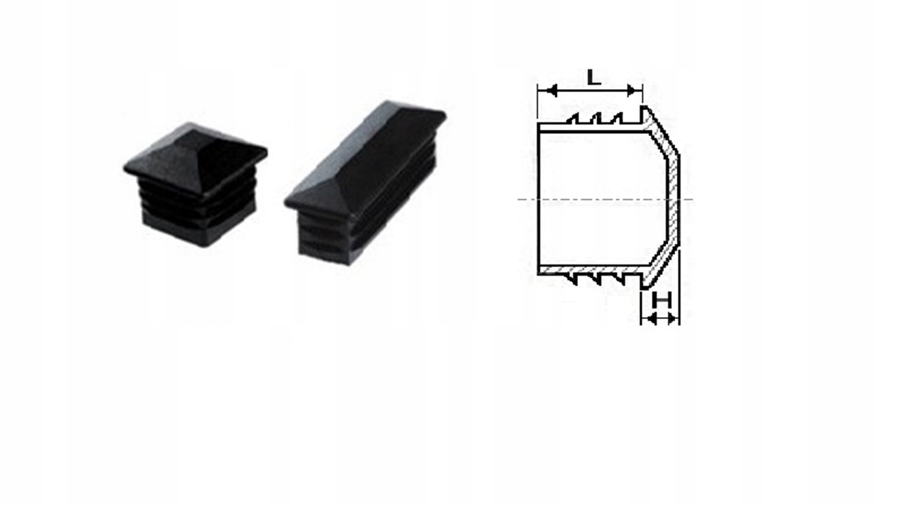 zaślepka daszek kapturek wew 50x50 koperta Kolor czarny