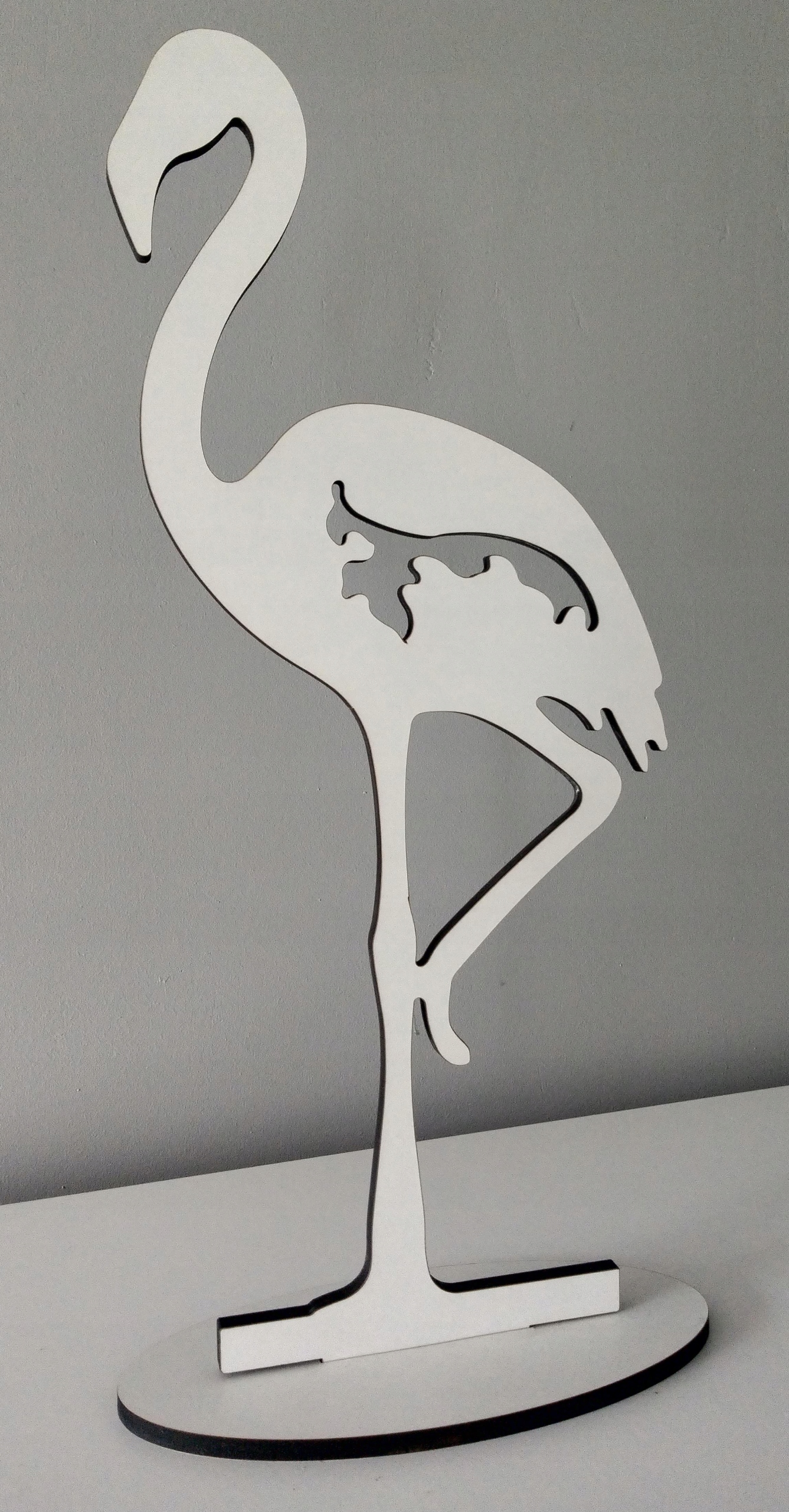 OZDOBA PTAK FLAMING 40CM DREWNO DEKORACJE STOJAK Wysokość produktu 40 cm