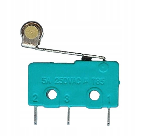 

Wyłącznik krańcowy 5A/250V dźwignia 18 mm z rolką