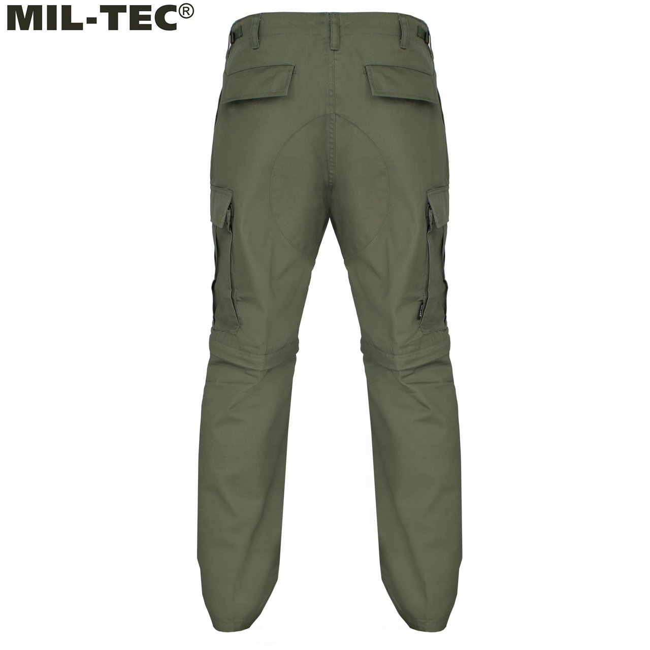 SPODNIE Trekkingowe BDU 2w1 ZIP OFF Mil-Tec Olive S Wzór dominujący bez wzoru
