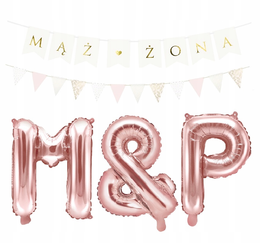 

Baner ślubny napis weselny Mąż Żona dekoracje Ślub
