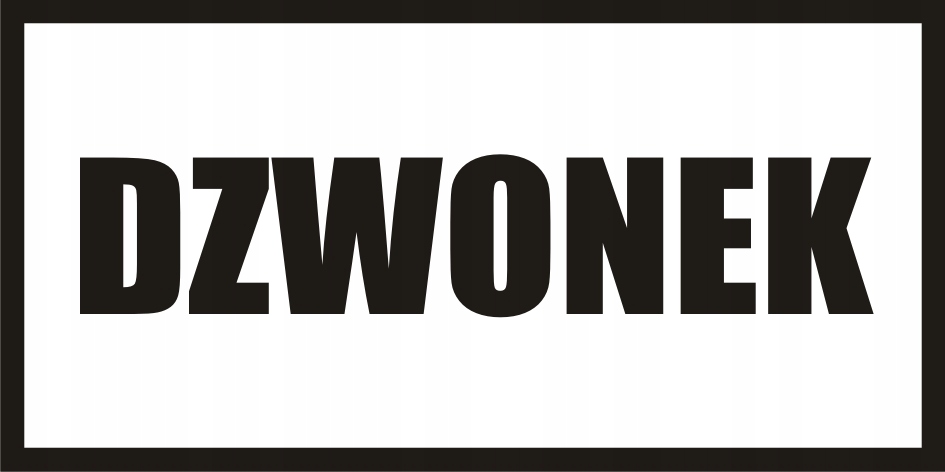 

Tabliczka Informacyjna Dzwonek 20X10 CM 2MM