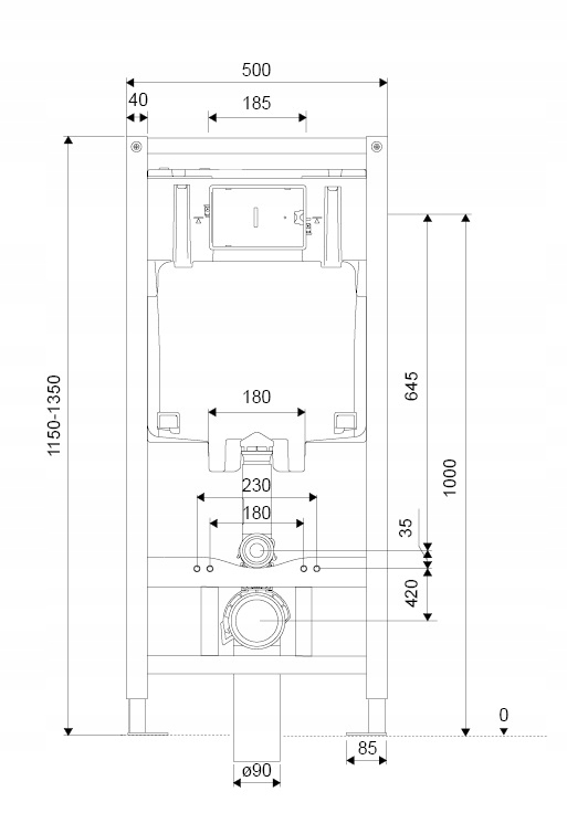 EXCELLENT SHIRO STELAŻ WC+PRZYCISK PLATTO BIAŁY Linia Shiro