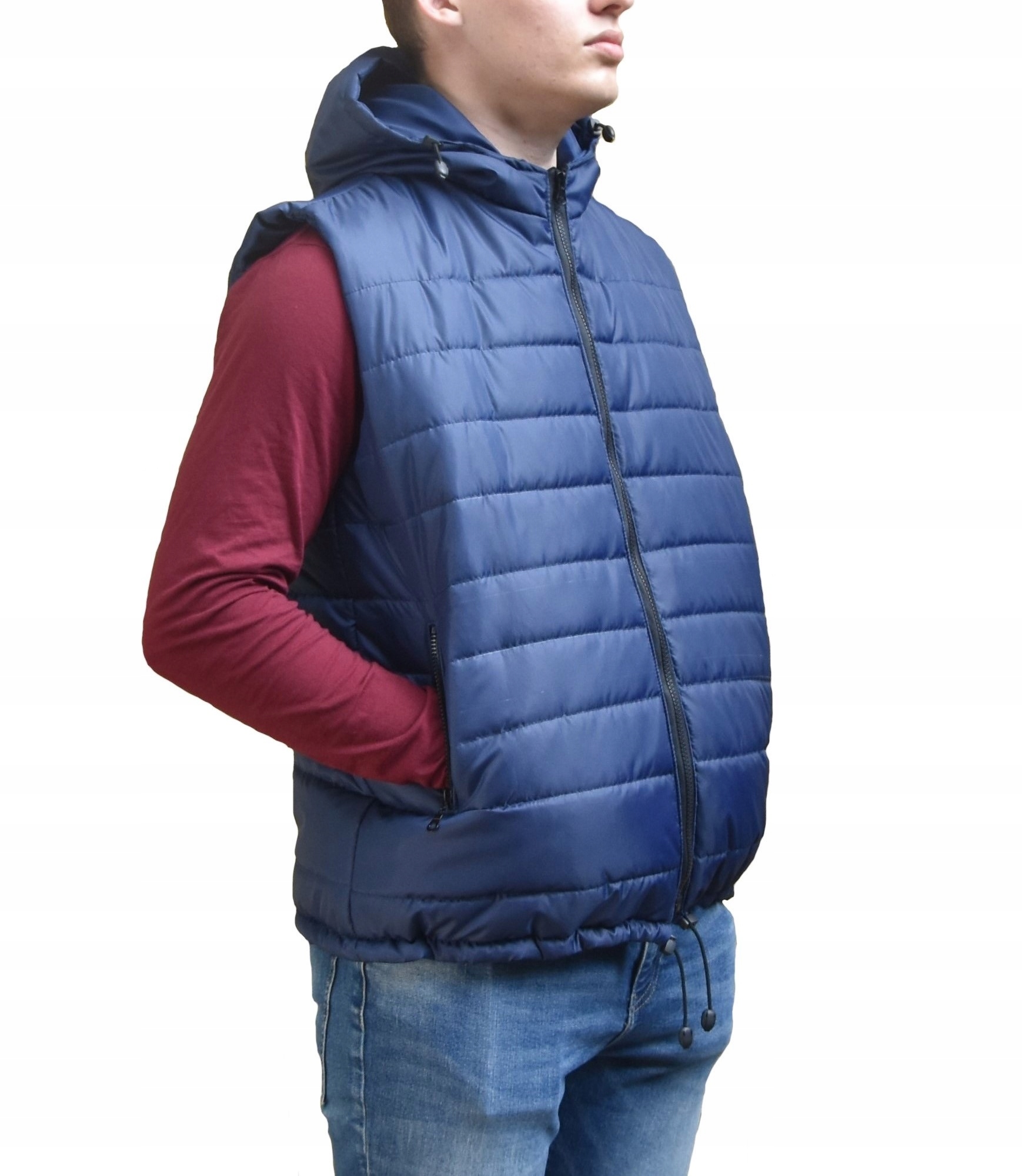 

Kamizelka Męska Pikowana Bezrękawnik Kaptur Pl- XL