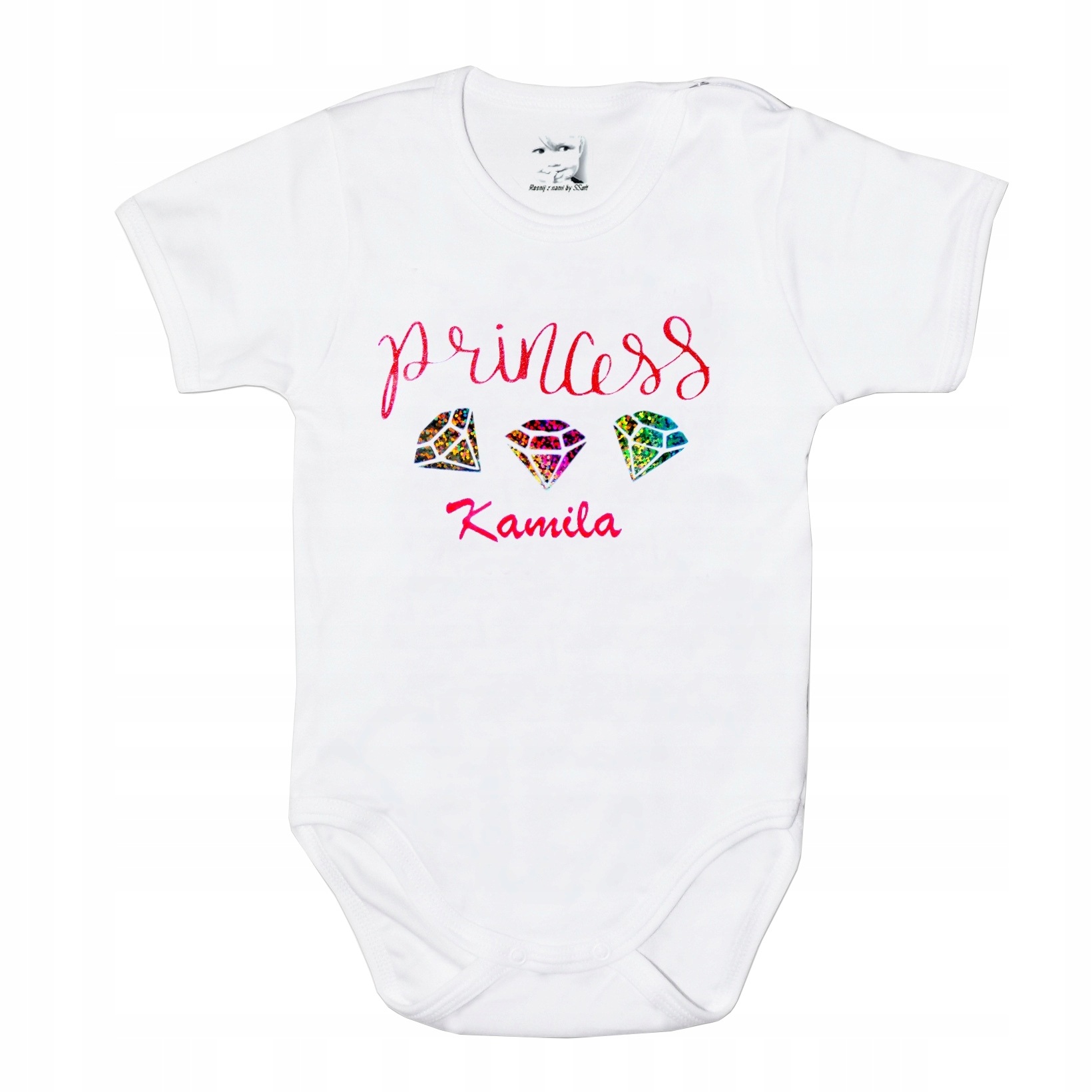 

Body 62 kr. rękaw brokatowy nadruk Princess imię