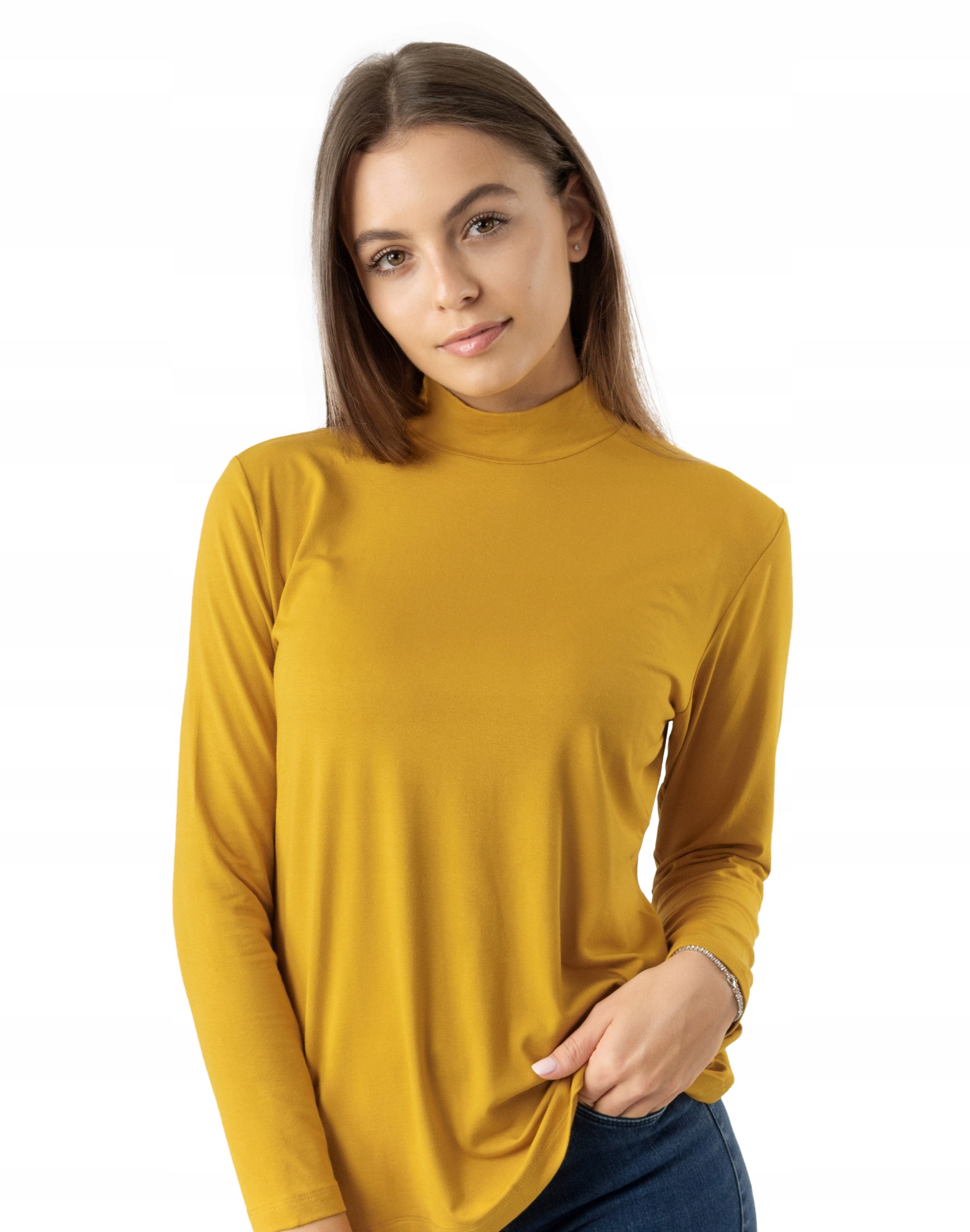 

Cienki sweter półgolf damski golf 16381-6 r L/XL
