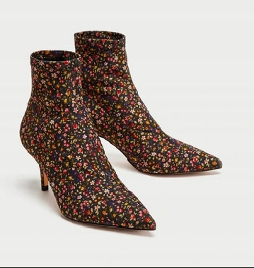 BUTY DAMSKIE ZARA BOTKi kwiaty r.40 okazja!
