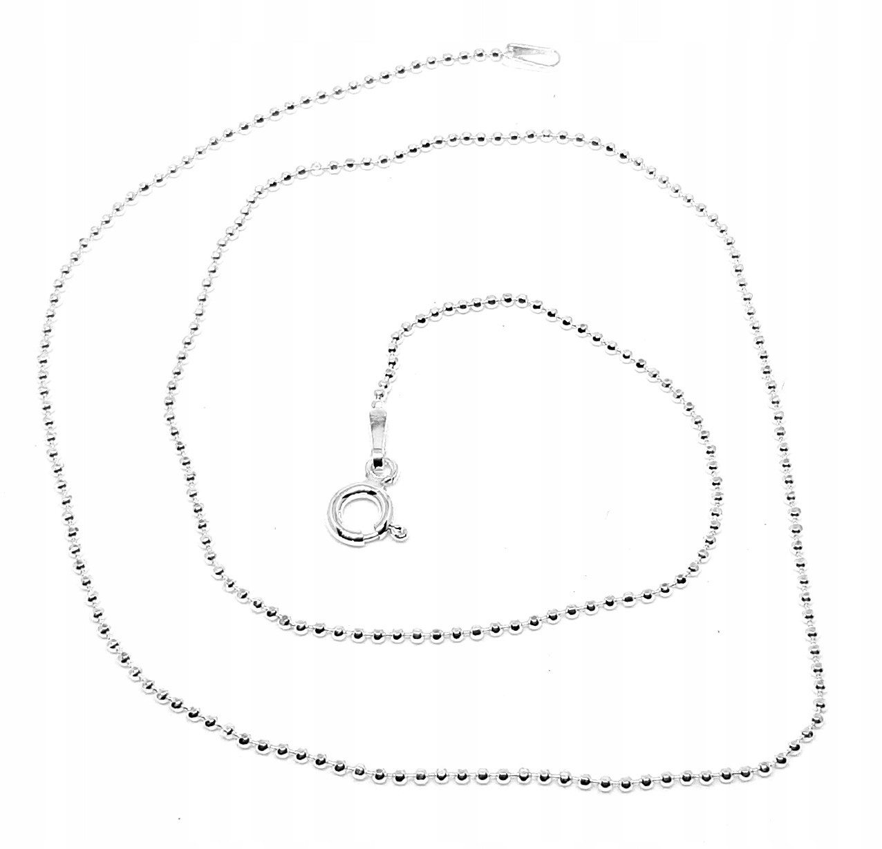 

Łańcuszek srebrny kulka błyszcząca 1,2mm 2,3g 55cm