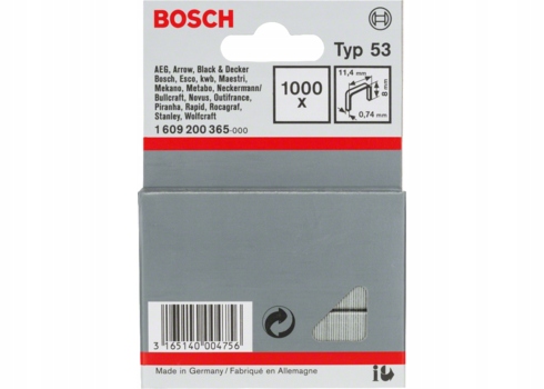 

Zszywki 8 mm Typ 53 Bosch 1000 szt.