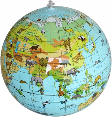 GLOBUS PIŁKA DMUCHANA ANIMALS ZWIERZĘTA 30 CM CALY Marka Caly